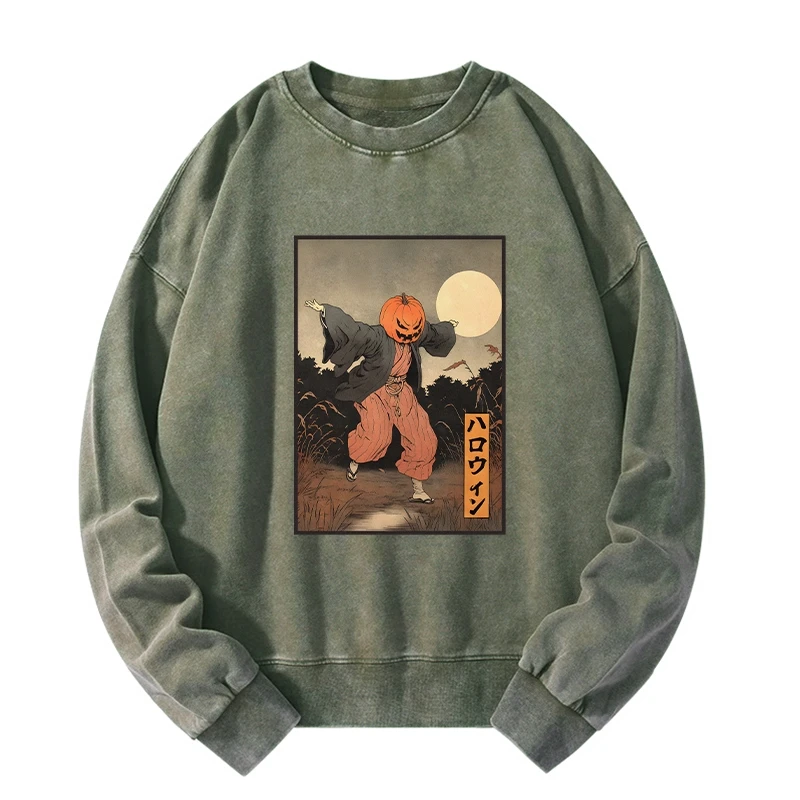 Japanese Pumpkin Monster Washed Sweatshirt
