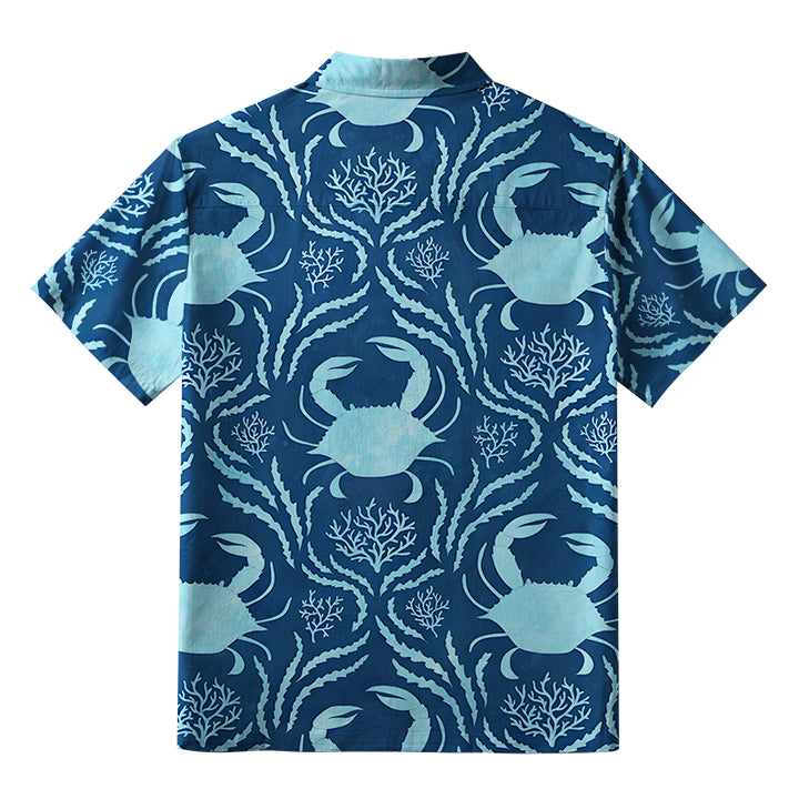 Crab And Seaweed Button-up Shirt