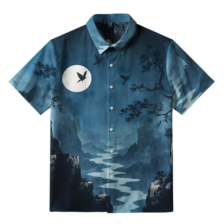 River Valley Under The Moon Button-up Shirt