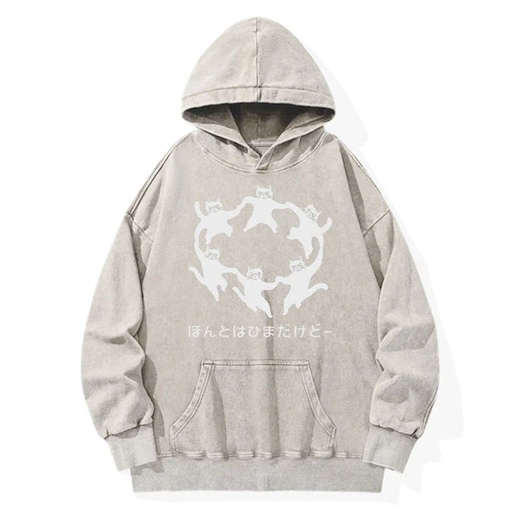 Leisure Cats Japanese Washed Hoodie