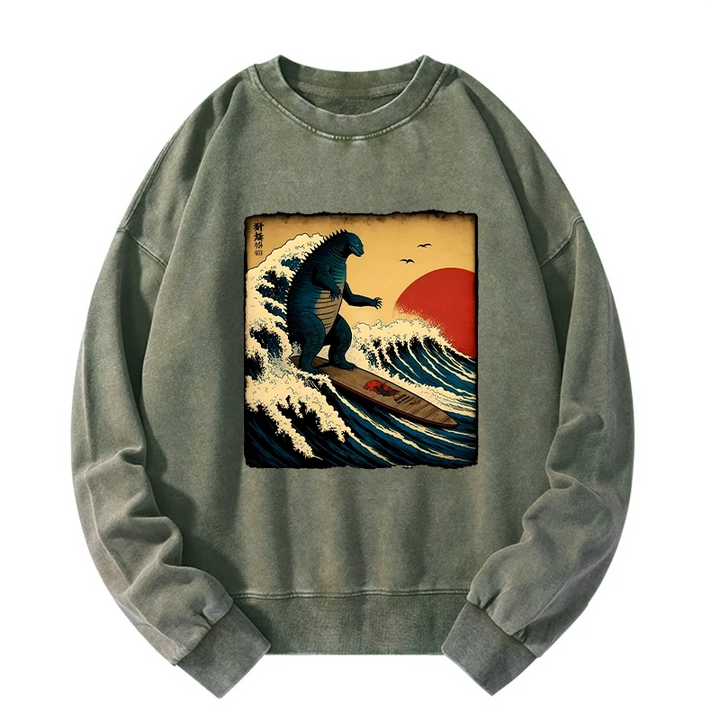 The Great Wave Washed Sweatshirt