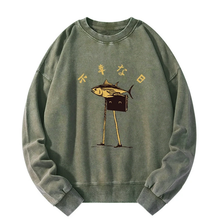 Unlucky Fish Japanese Washed Sweatshirt