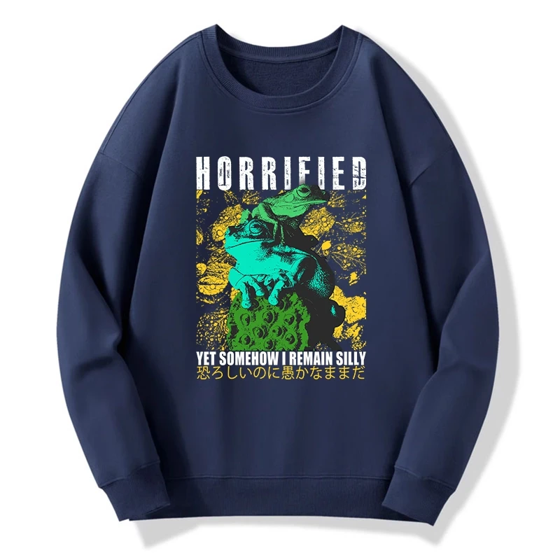 Horrified Two Frogs Funny Sweatshirt