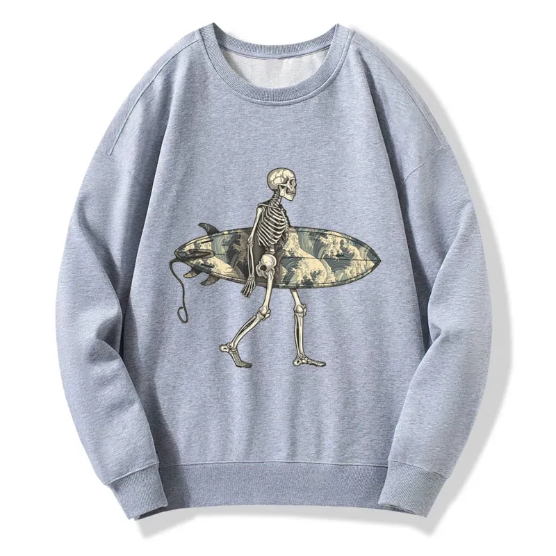 Skeleton Ready To Go Surfing Sweatshirt