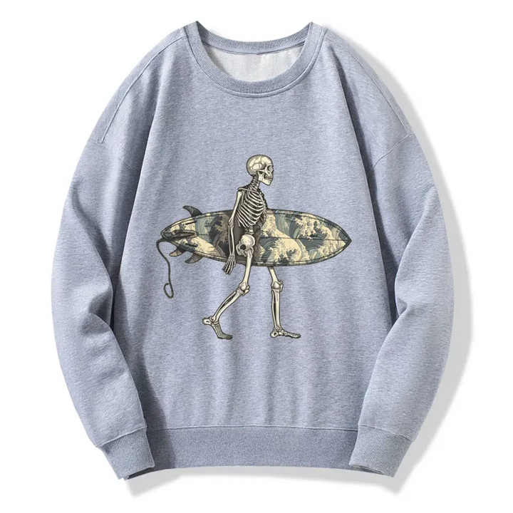 Skeleton Ready To Go Surfing Sweatshirt