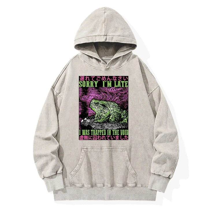 Frogs Trapped In The Void Washed Hoodie