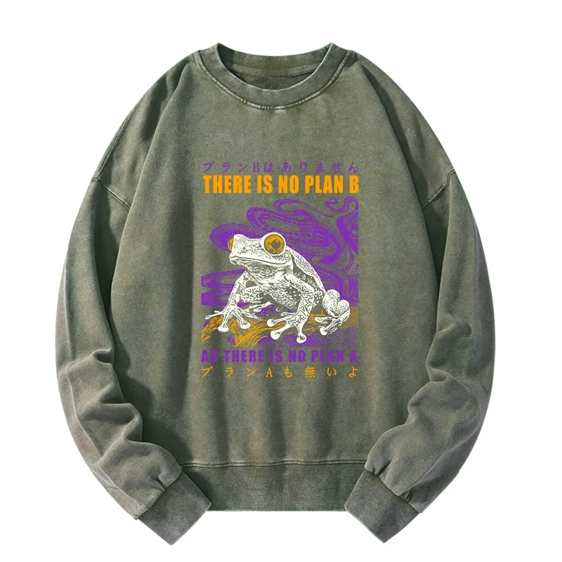 Thers Is No Plan B Frog Washed Sweatshirt