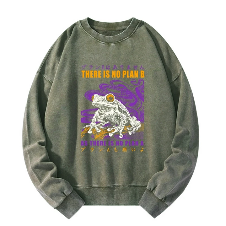 Thers Is No Plan B Frog Washed Sweatshirt