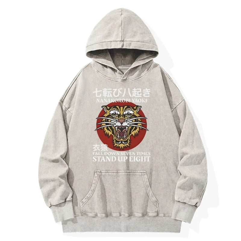 Retro Tiger Washed Hoodie