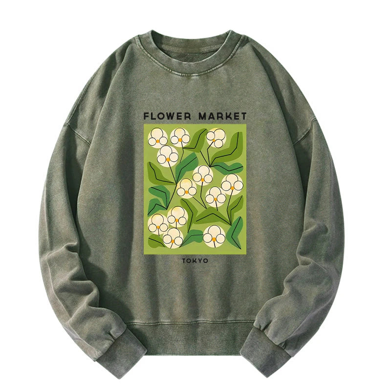 Flower Market Washed Sweatshirt