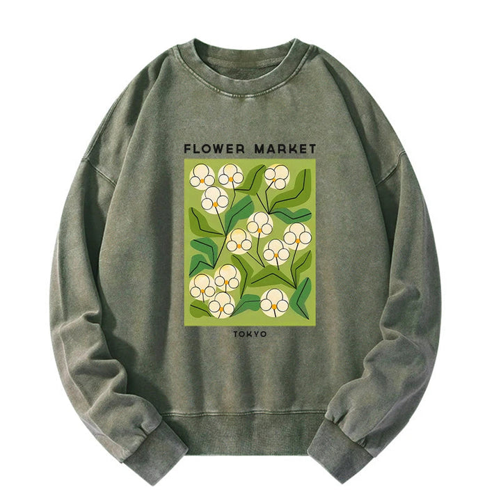 Flower Market Washed Sweatshirt