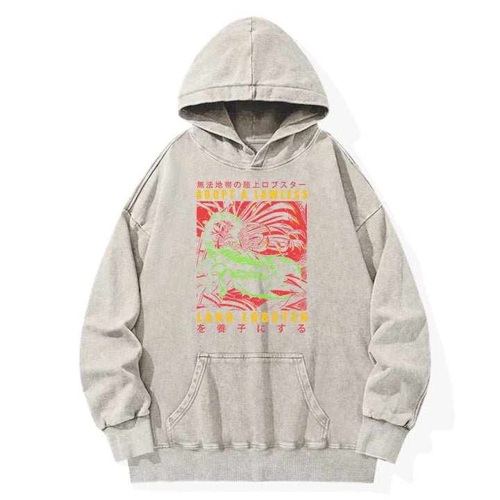 Adopting A Land Lobster Japanese Washed Hoodie