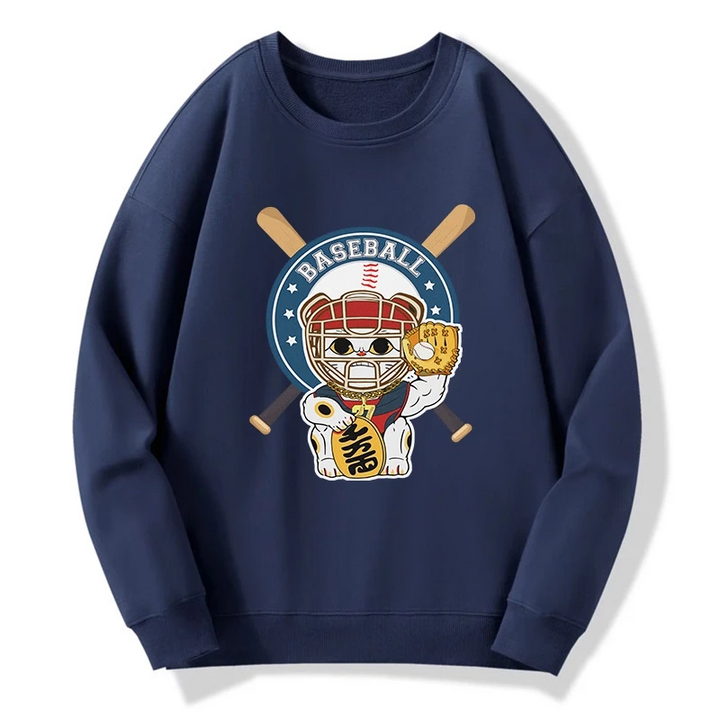 Janpaese Baseball Cat Sweatshirt