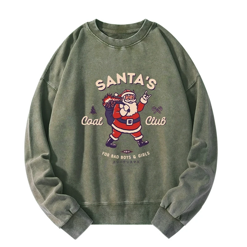 Santa's Coal Club Japan Washed Sweatshirt