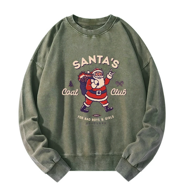 Santa's Coal Club Japan Washed Sweatshirt
