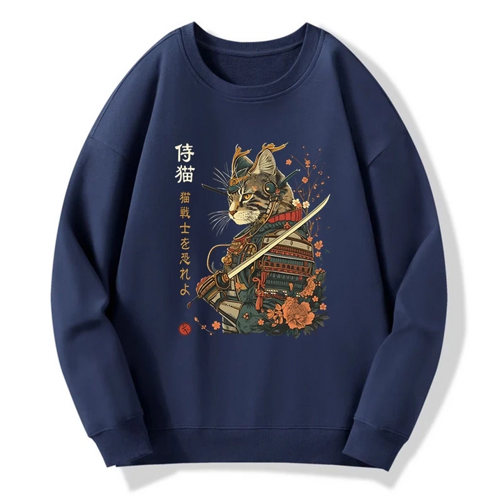 Cat Samurai Japanese Art Sweatshirt