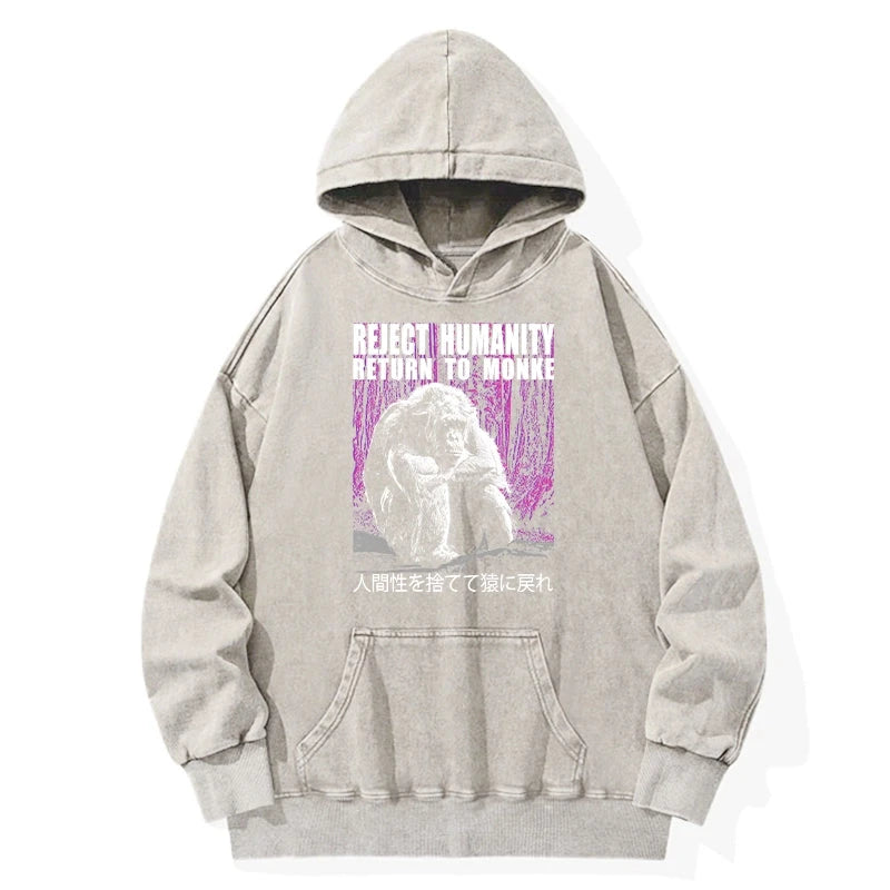 Reject Humanity Return To Monkey Washed Hoodie