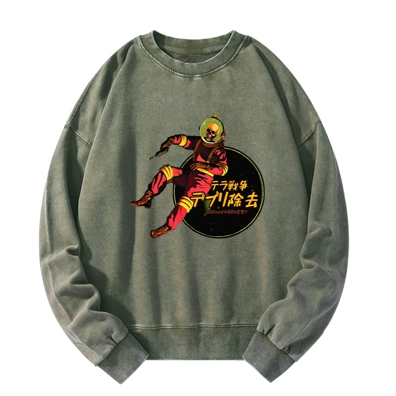 Skeleton Astronaut Washed Sweatshirt