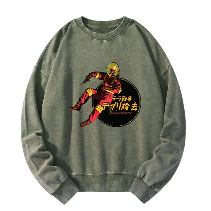 Skeleton Astronaut Washed Sweatshirt