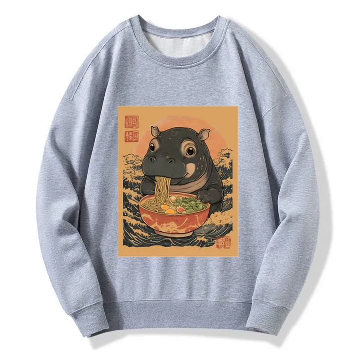 Moo Deng Eat Ramen Sweatshirt