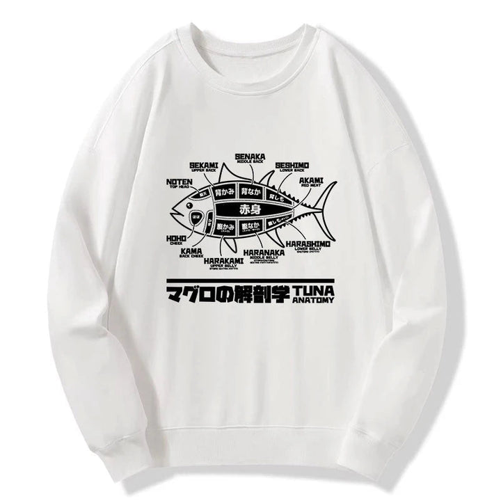 Tuna Dissection Map Japanese Sweatshirt