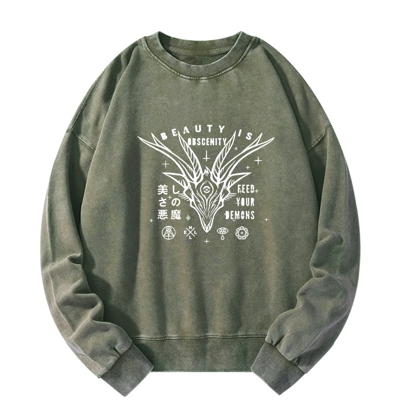 Beautiful Devil Japanese Washed Sweatshirt