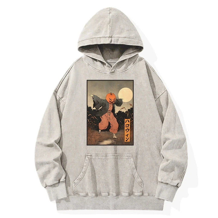 Japanese Pumpkin Monster Washed Hoodie