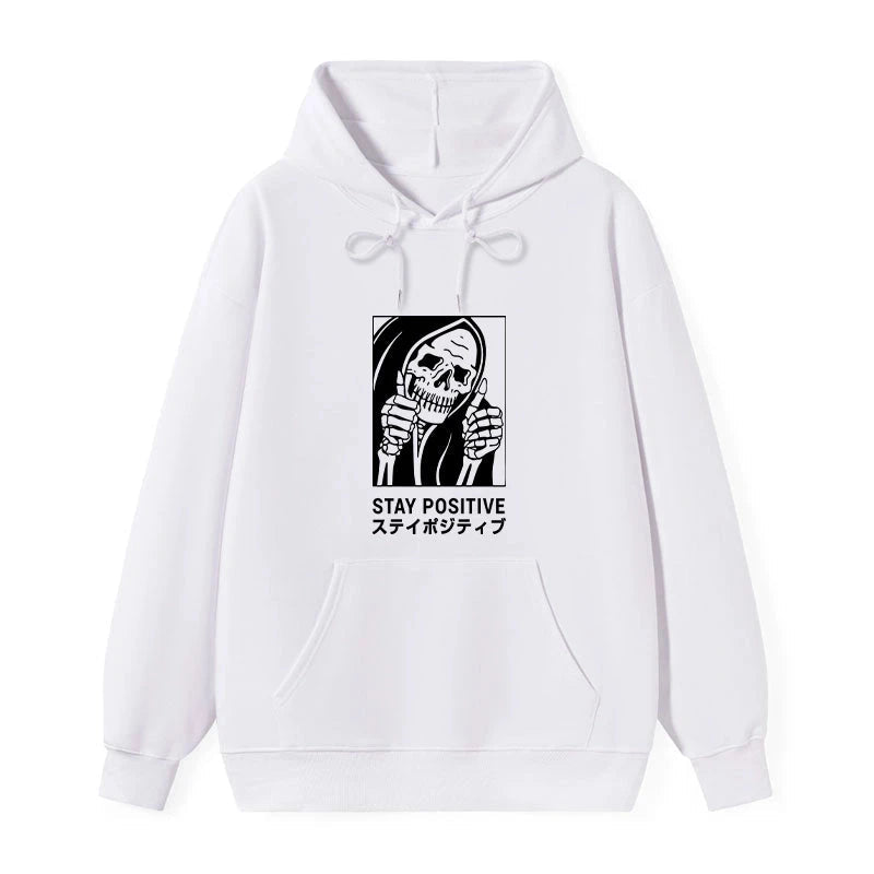 Stay Positive Skeleton Classic Hoodie
