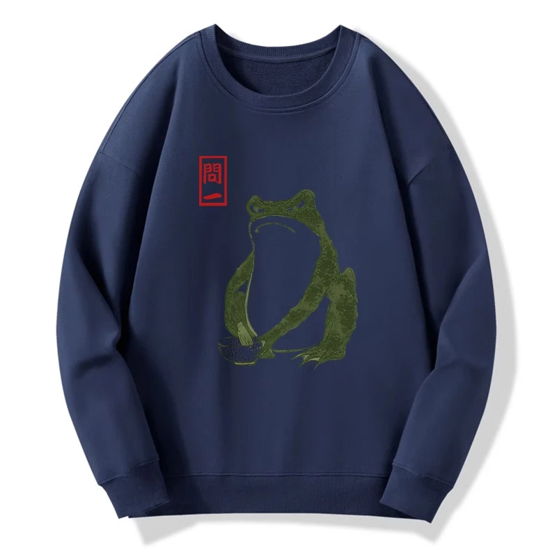 Woodblock Print Frog Sweatshirt