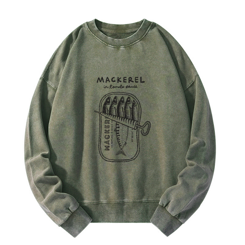 Mackerel In Tomato Sauce Washed Sweatshirt