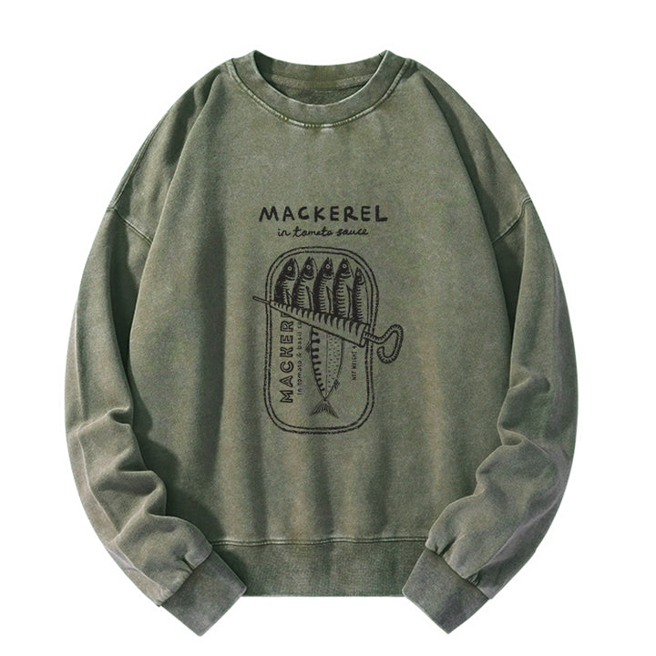 Mackerel In Tomato Sauce Washed Sweatshirt