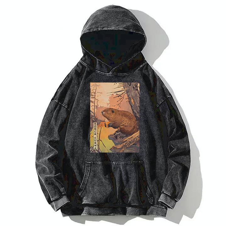 Beaver By The River Washed Hoodie