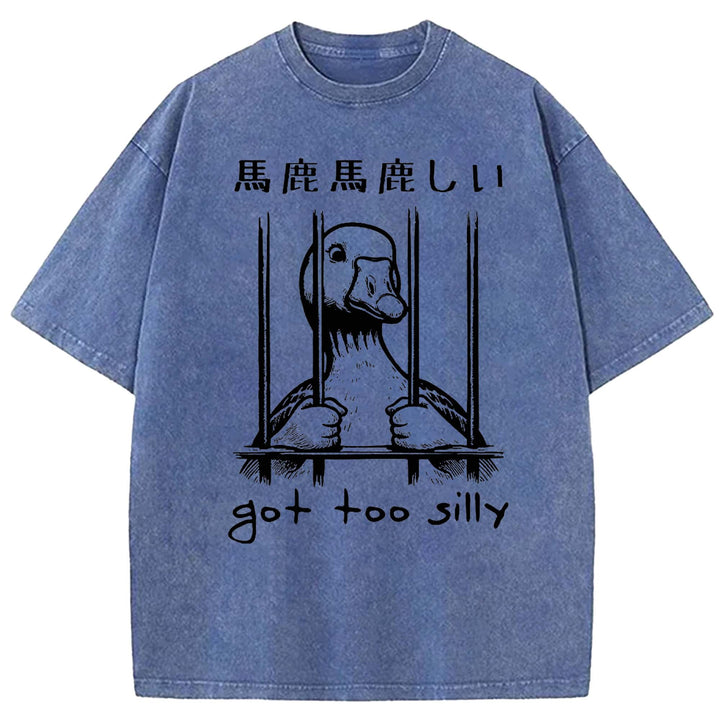 Got Too Silly Washed Crew Neck T-shirt
