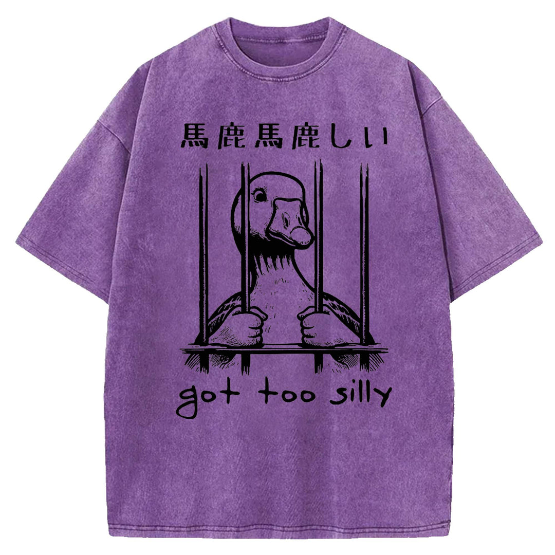 Got Too Silly Washed Crew Neck T-shirt