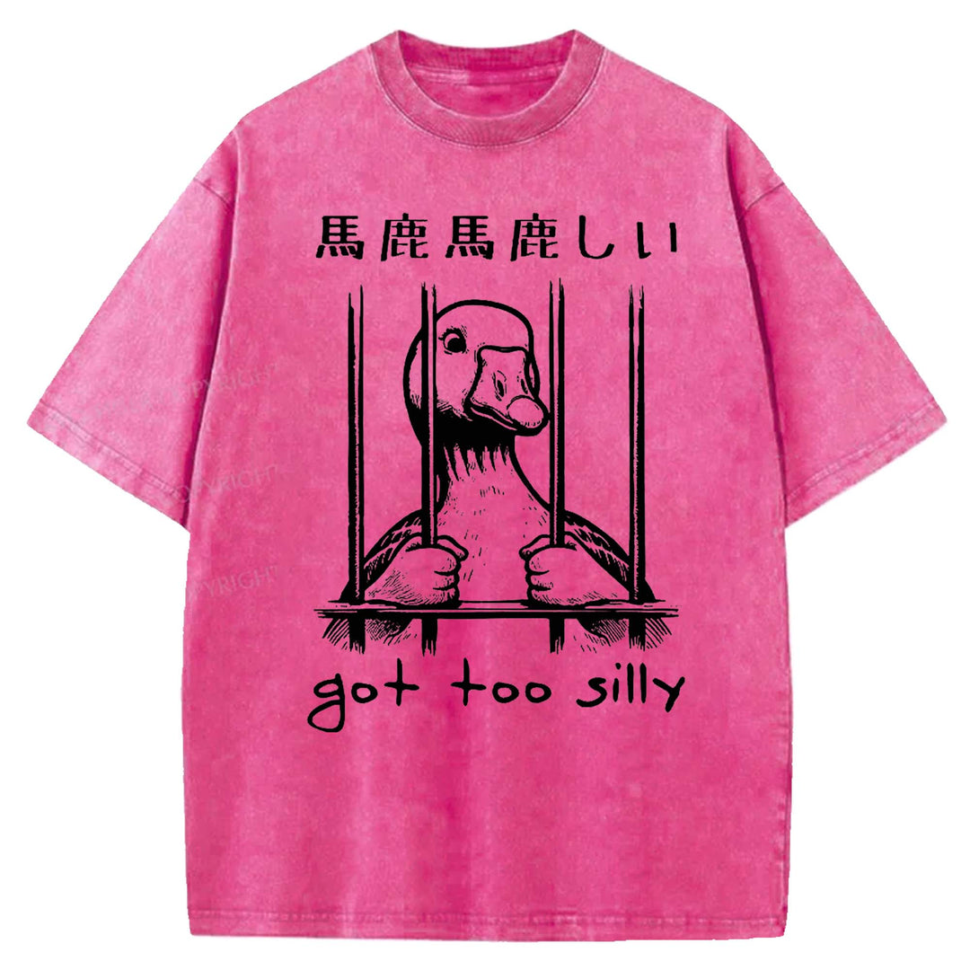 Got Too Silly Washed Crew Neck T-shirt