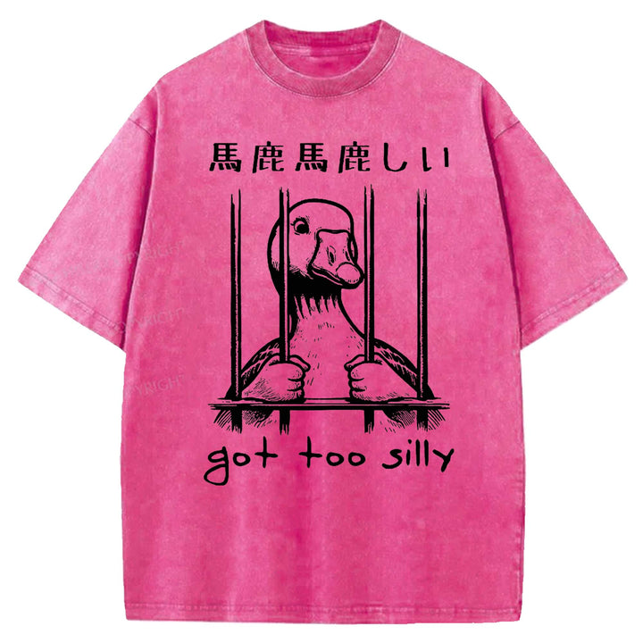 Got Too Silly Washed Crew Neck T-shirt