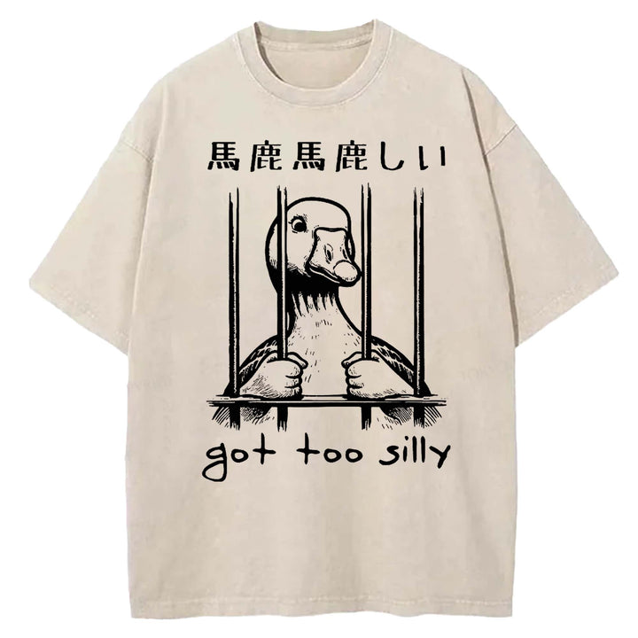 Got Too Silly Washed Crew Neck T-shirt