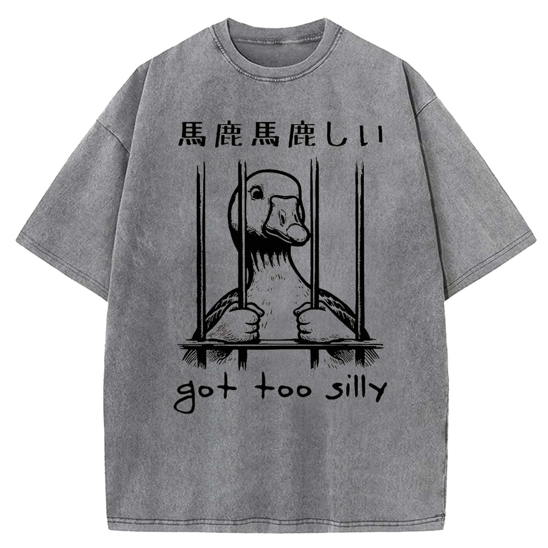 Got Too Silly Washed Crew Neck T-shirt