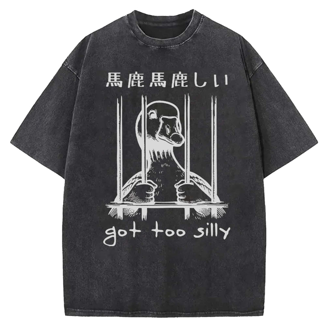 Got Too Silly Washed Crew Neck T-shirt