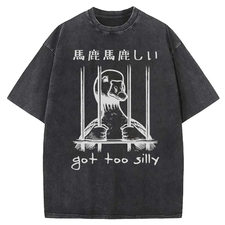 Got Too Silly Washed Crew Neck T-shirt