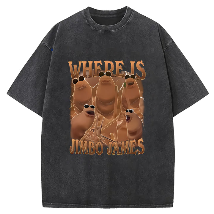 Where Is Jumbo James Washed Crew Neck T-Shirt