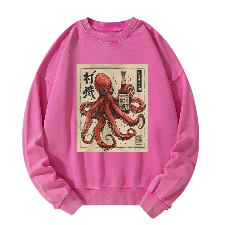 Osaka Sak¨¦ Octopus Washed Sweatshirt