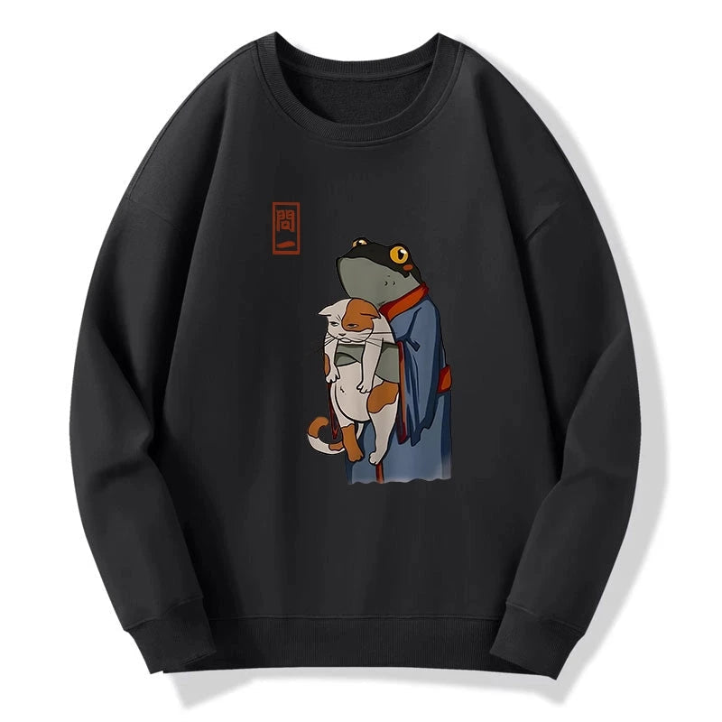 The Frog Holds The Cat Sweatshirt