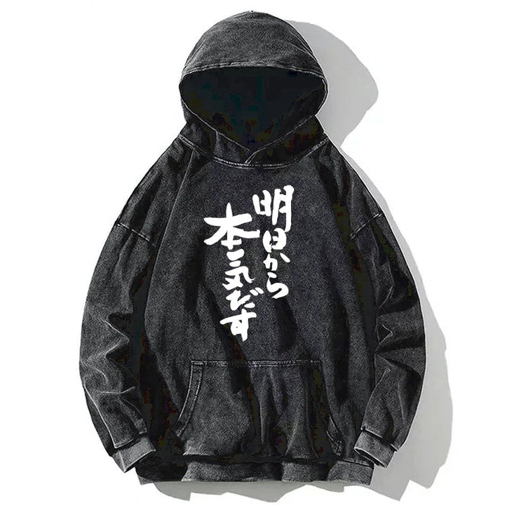 I'm Going To Get Serious Tomorrow Japan Washed Hoodie