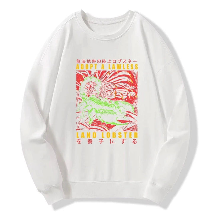 Adopting A Land Lobster Japanese Sweatshirt