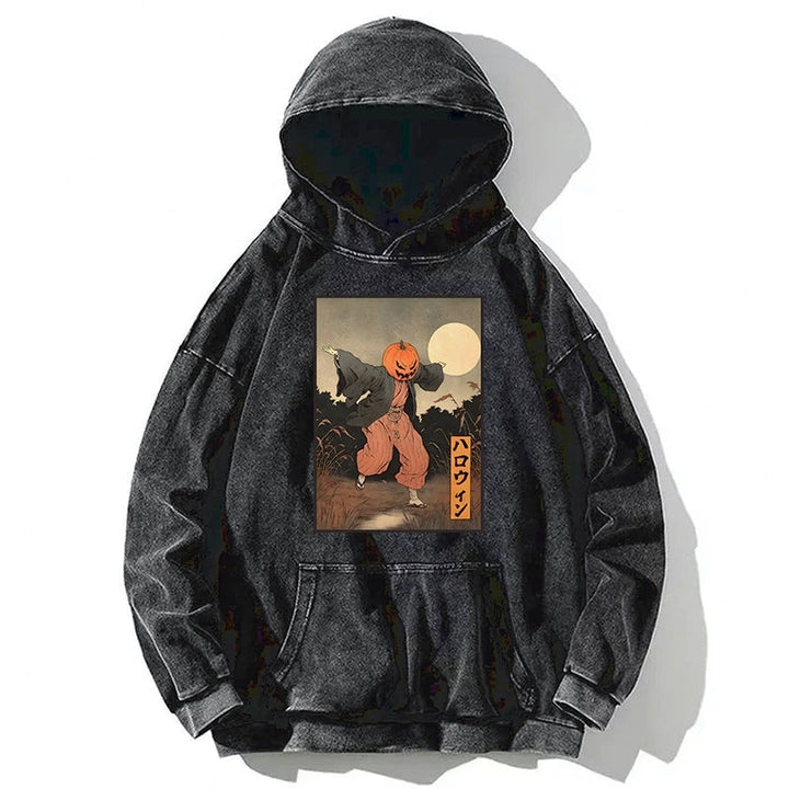 Japanese Pumpkin Monster Washed Hoodie