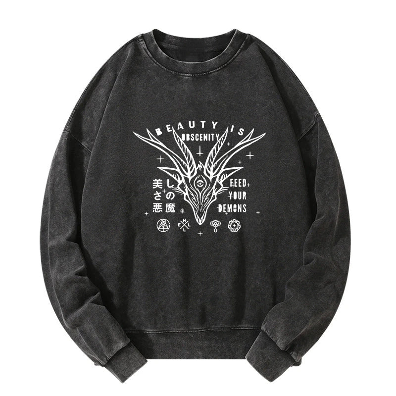 Beautiful Devil Japanese Washed Sweatshirt