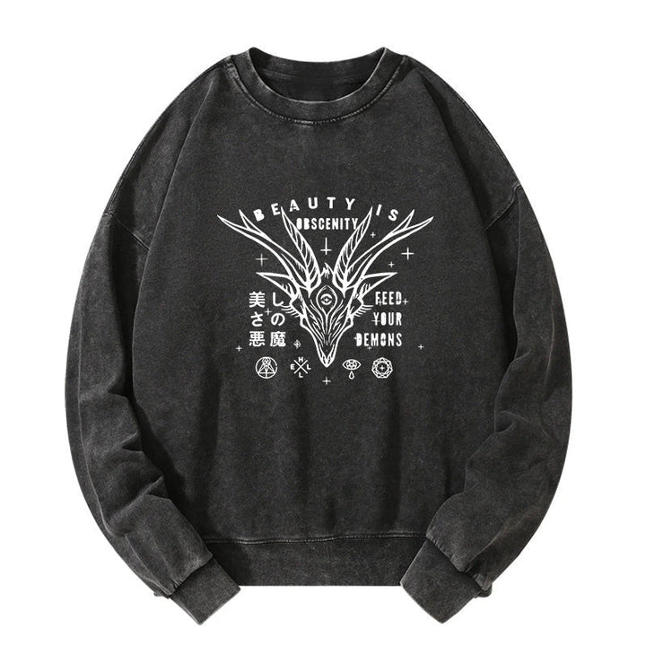 Beautiful Devil Japanese Washed Sweatshirt