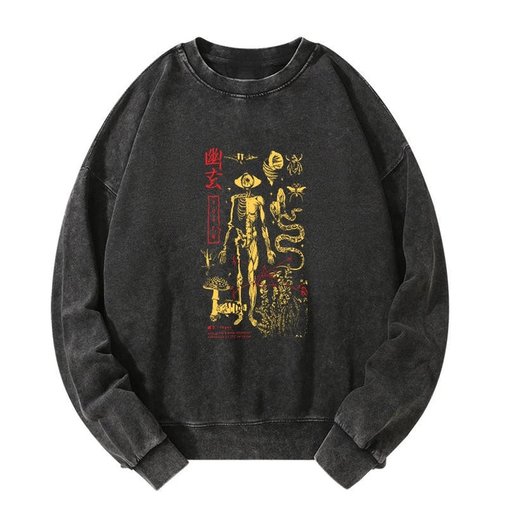 Spooky Ghost Japanese Washed Sweatshirt
