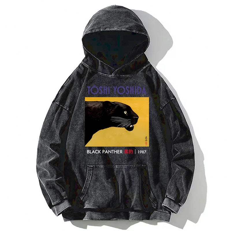 Black Panther Washed Hoodie